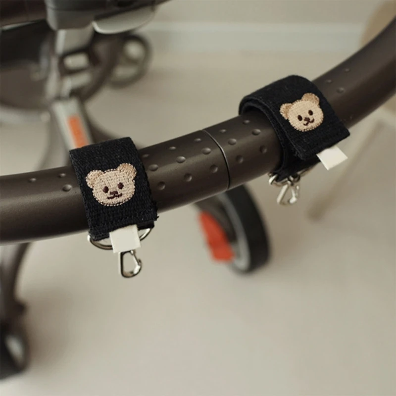 Ganchos para cochecito bebé – Clips sujeción bolsas pañales - imagen 4