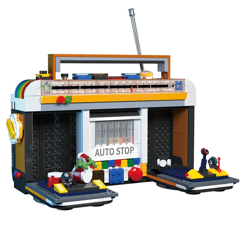 Bloques de Construcción Radio Retro – Juguete DIY Escritorio