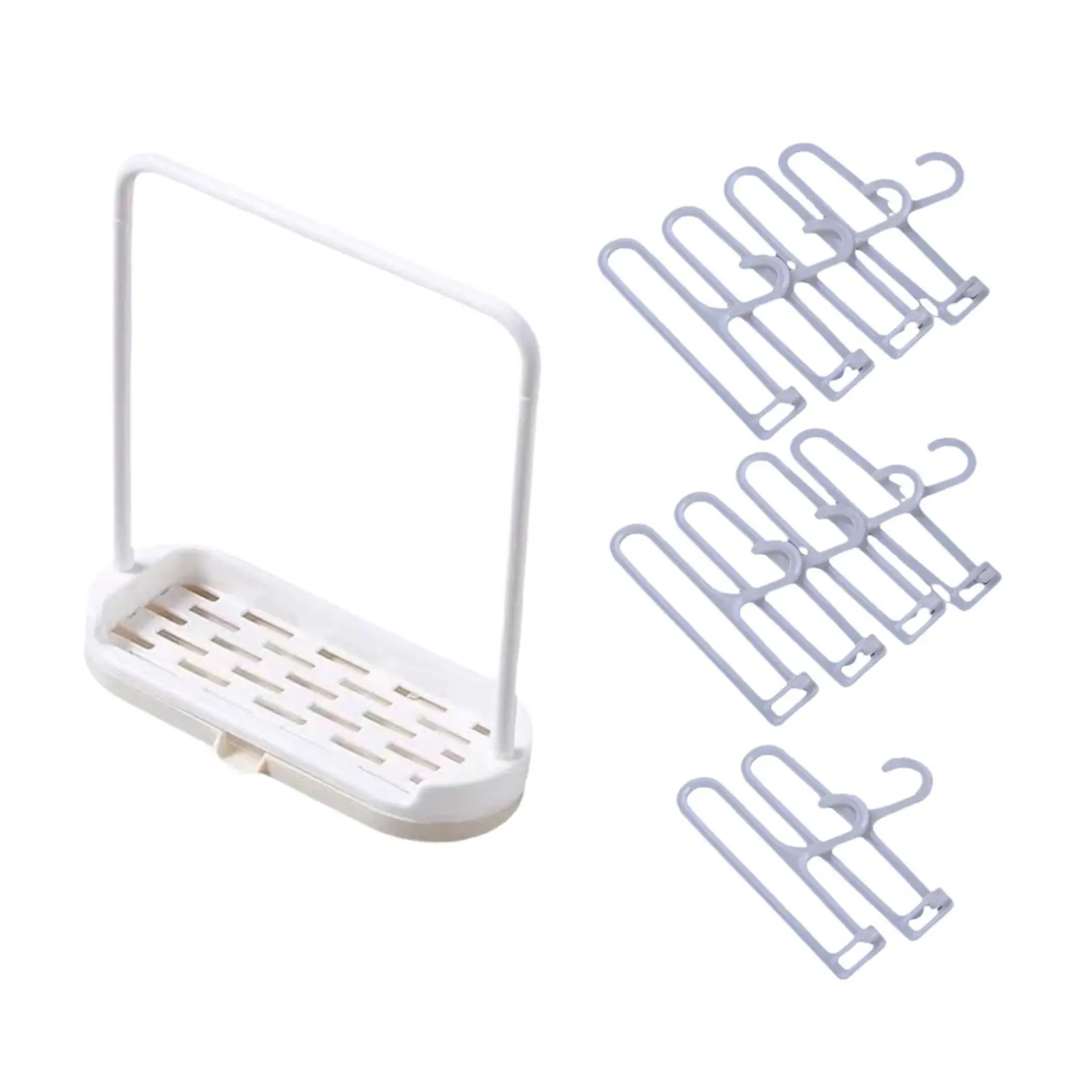 Miniatura de perchas y soporte para ropa de muñecas