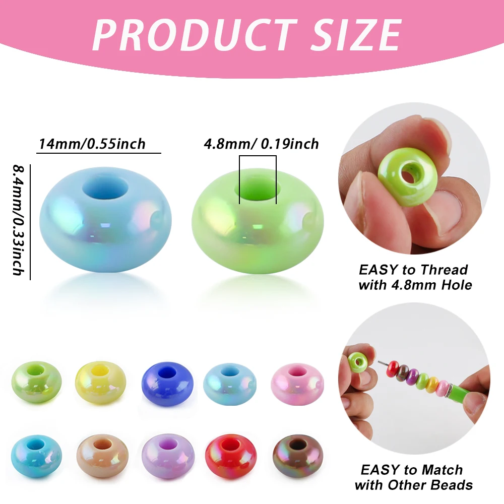 Cuentas de colores para pulseras infantiles y manualidades suaves - imagen 2