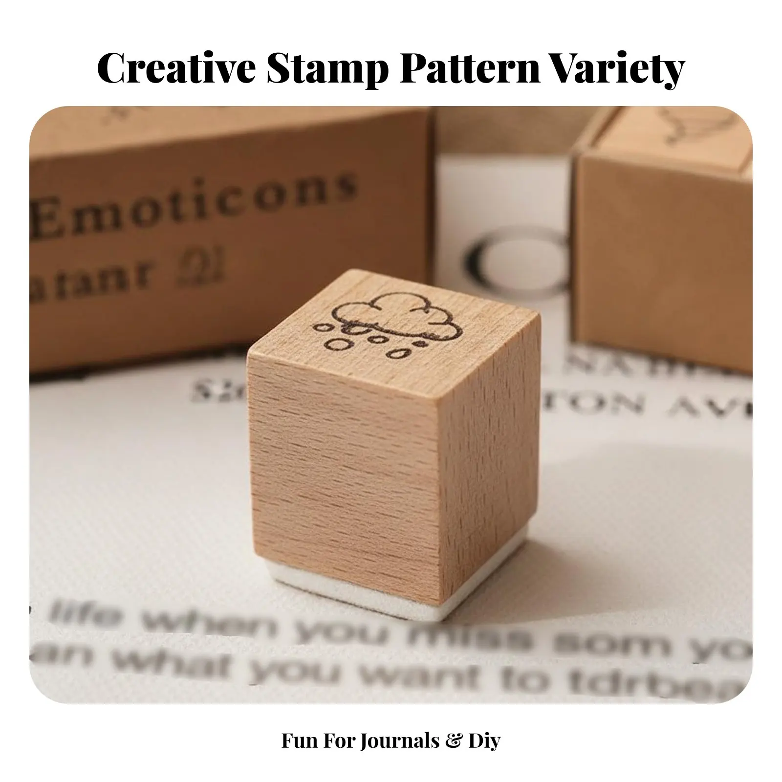 Sellos de madera infantiles para manualidades y tarjetas – fáciles - imagen 4