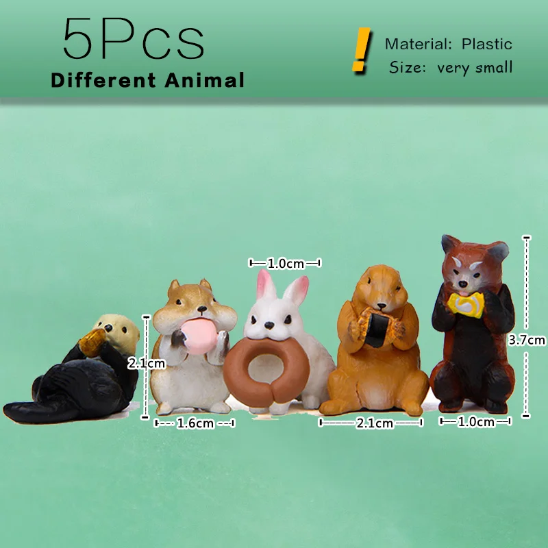 Figuras de animales miniatura para casa de muñecas y decoración - imagen 2