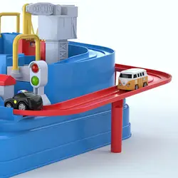 Coche de carreras infantil con circuito educativo de juguete