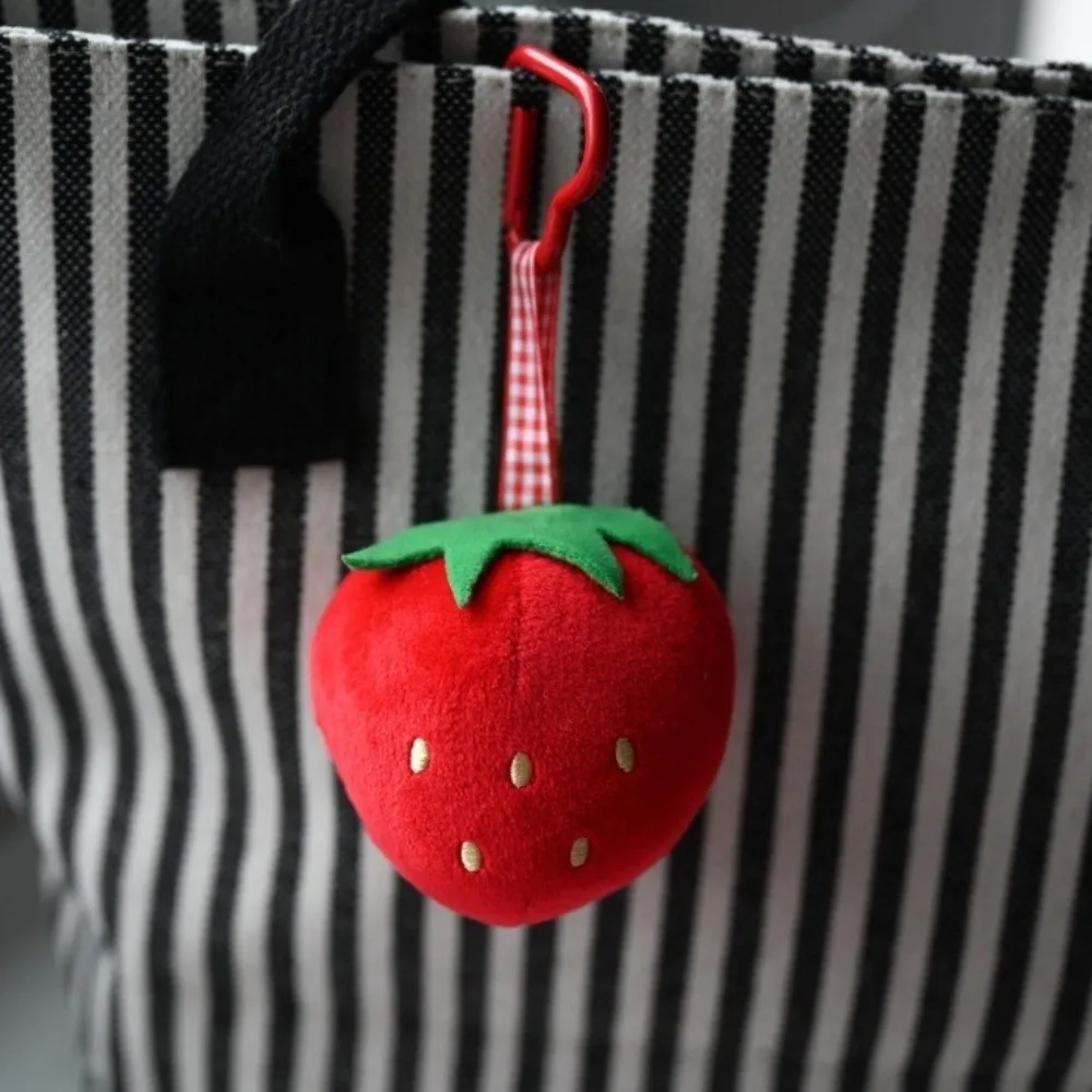 Llavero de peluche de frutas con fresa y cereza para mujer - imagen 4