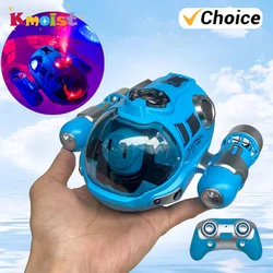 Barco RC de control remoto con luces y hélice doble para niños