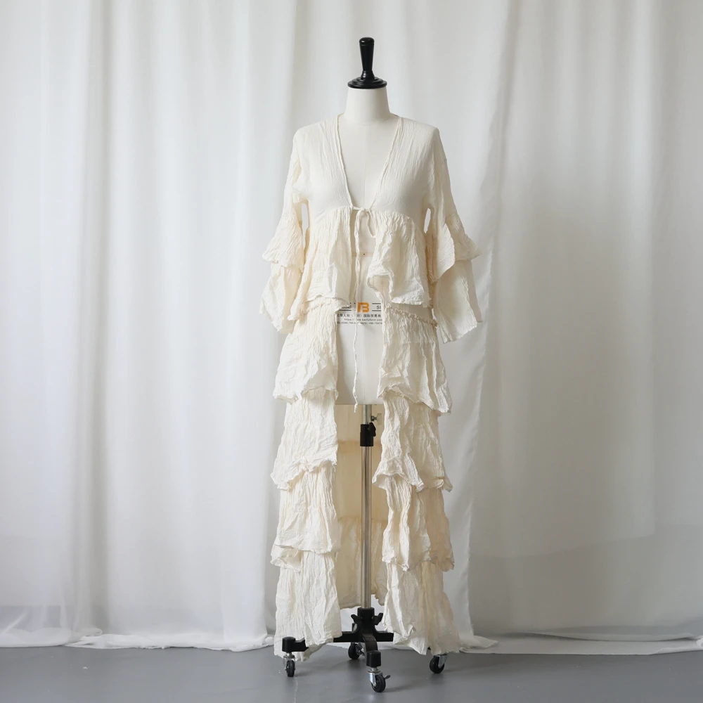 Vestido de embarazo bohemio para fotos con cintura imperio - imagen 4
