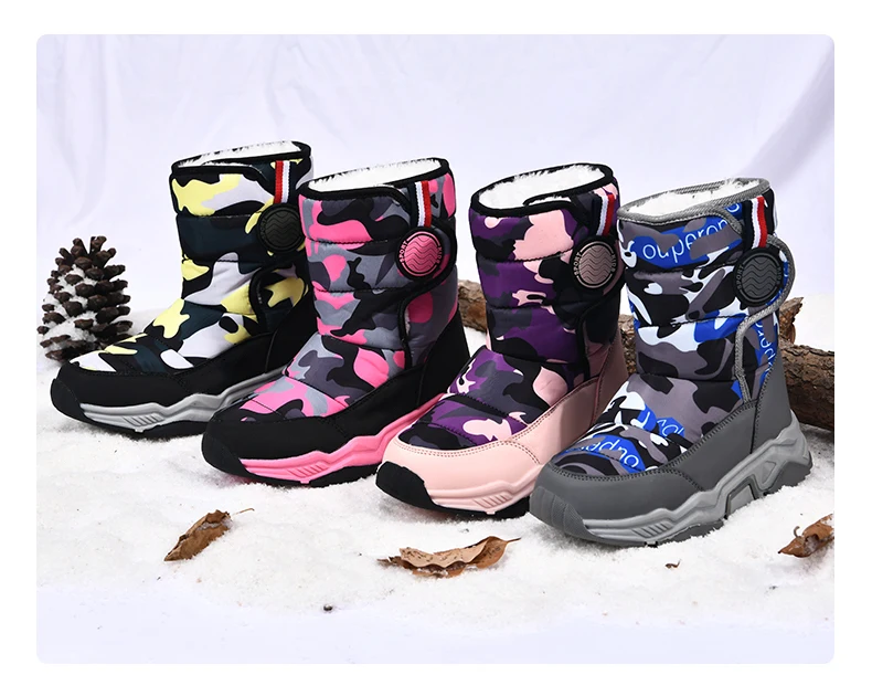 Aspecto y estilo de botas de nieve para niños