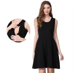 Vestido de maternidad de algodón sin mangas para verano