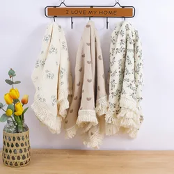 Manta de muselina suave para bebé con borlas – Transpirable y segura