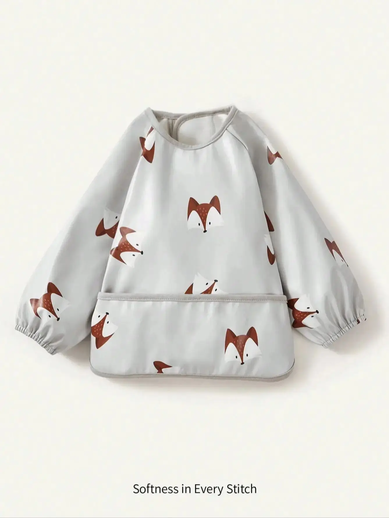Mono impermeable con estampado de zorro para bebé
