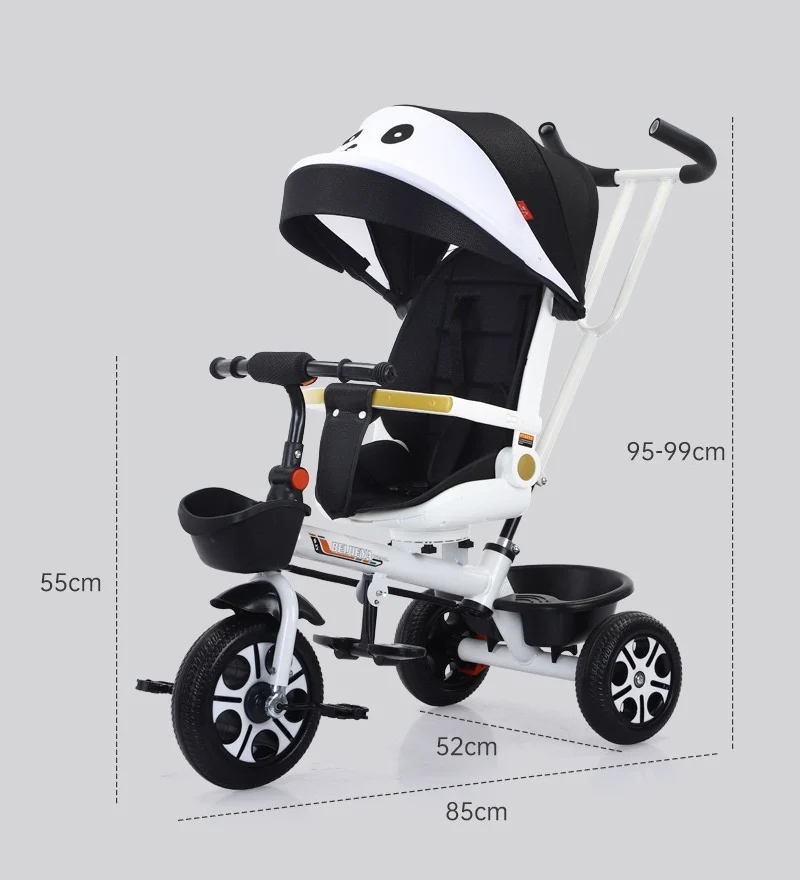 Triciclo y modo paseo con asiento abatible