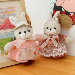 Llavero de peluche conejo familiar esponjoso para bolso
