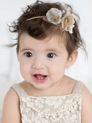 Diadema de flores estilo princesa para bebé y niña – suave, cómoda