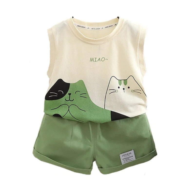 Chándal deportivo infantil de verano – chaleco y pantalones cortos - imagen 2