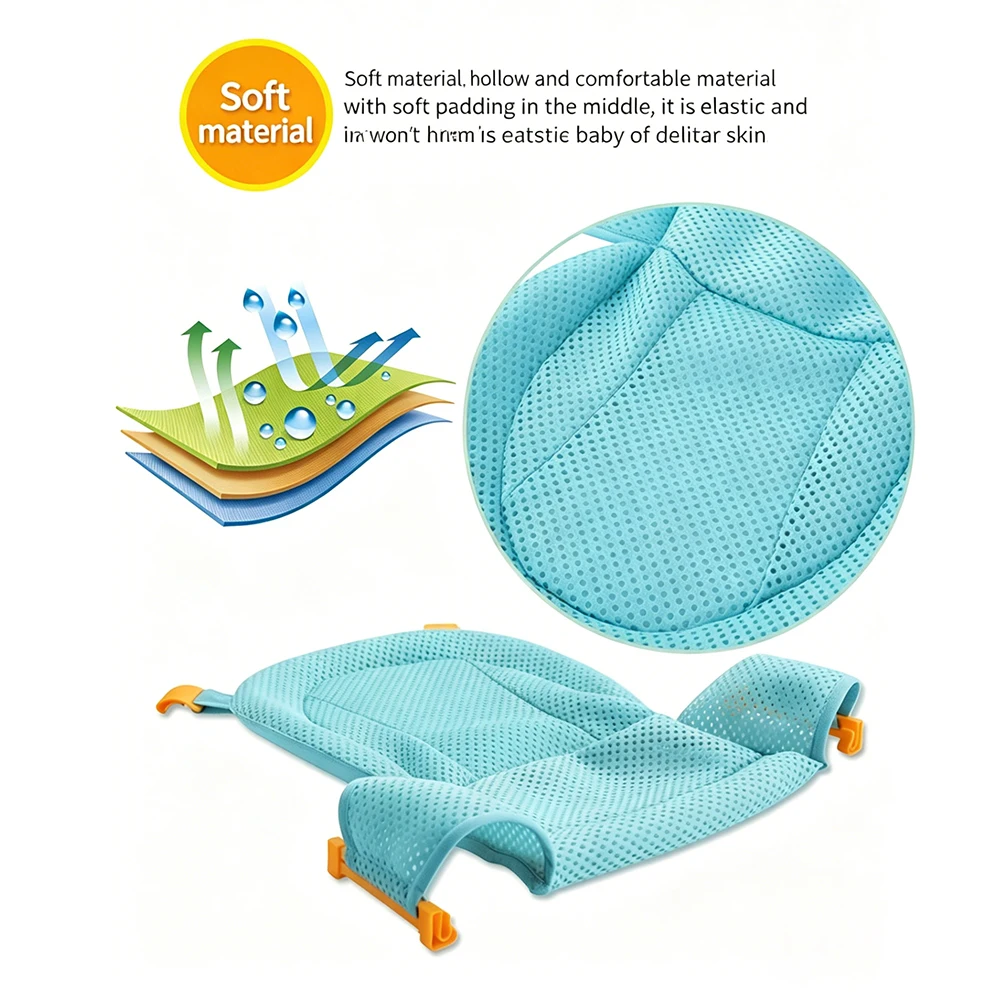 Soporte red para bañera de bebé con colchoneta antideslizante - imagen 2