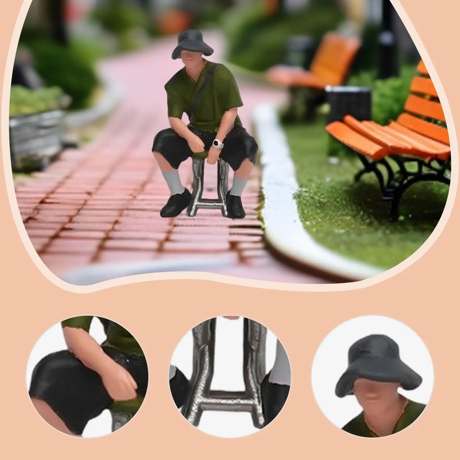 Figura de hombre en miniatura para diorama y juego de roles - imagen 3