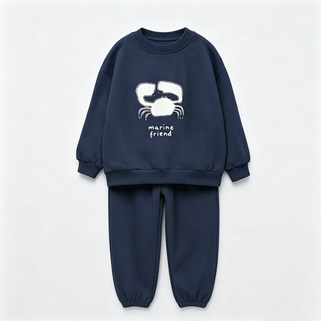 Conjunto de sudadera con capucha y pantalón holgado para niño - imagen 2