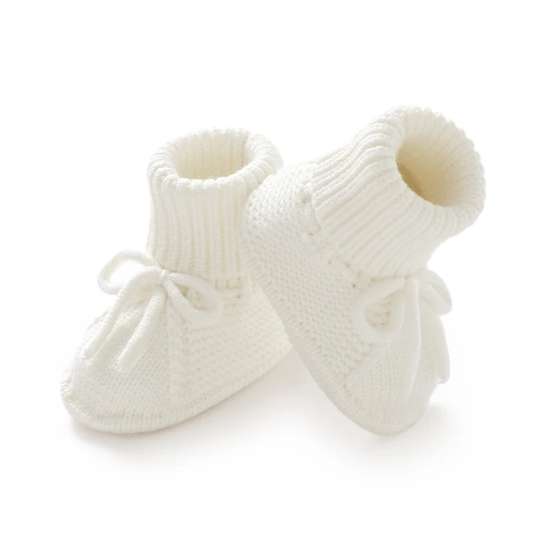 Zapatos primeros pasos con suela suave de ganchillo para niña - imagen 4