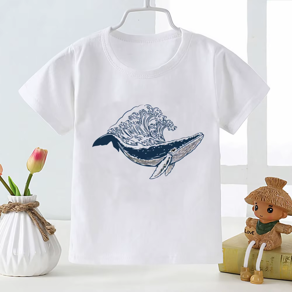 Camiseta bebé ballena – Top verano para niños y niñas