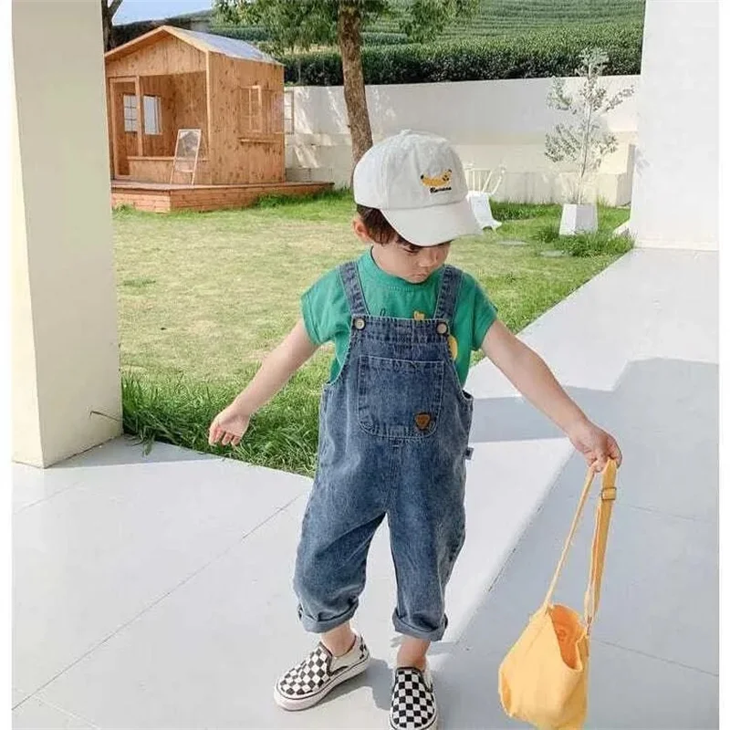 Monos de mezclilla para niños y bebés Moda vaquera primavera y otoño - imagen 3