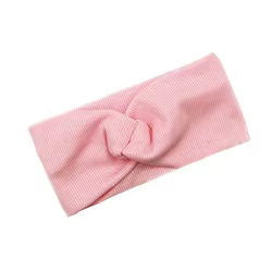 Diadema para bebé trenzada tipo turbante con nudo suave infantil