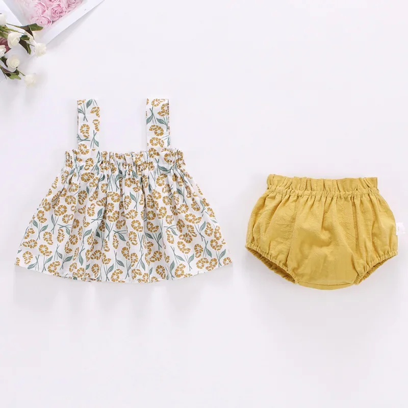 Conjunto verano niña vestido y braguitas de algodón suave ligero - imagen 4