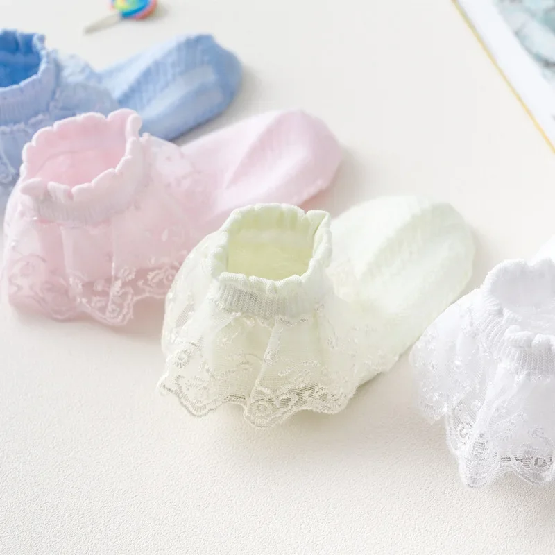Calcetines de encaje para niña - Algodón suave bordado - imagen 5