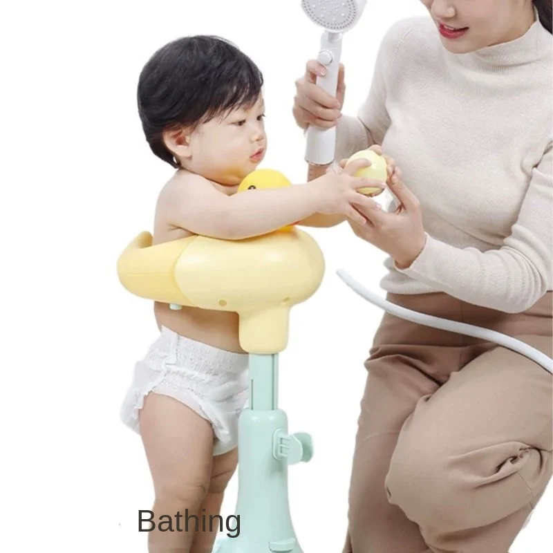 LazyChild Baño de pie para bebé mesa del pato y base antidesliz - imagen 5