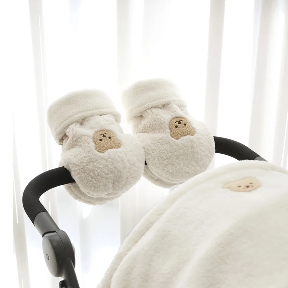 Cochecito de bebé con mango y guantes térmicos - Protección invierno - imagen 2