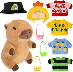 Peluche capibara con ropa y accesorios para niños y niñas