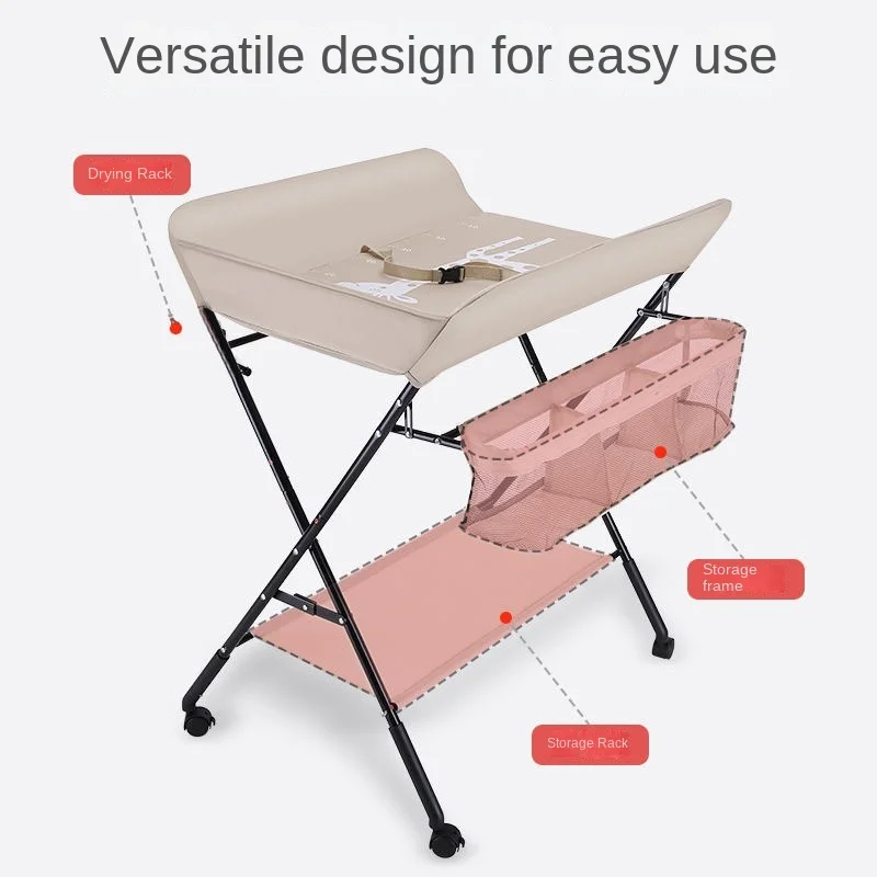 Mesa de baño plegable multifunción para bebé recién nacido cambiador - imagen 3