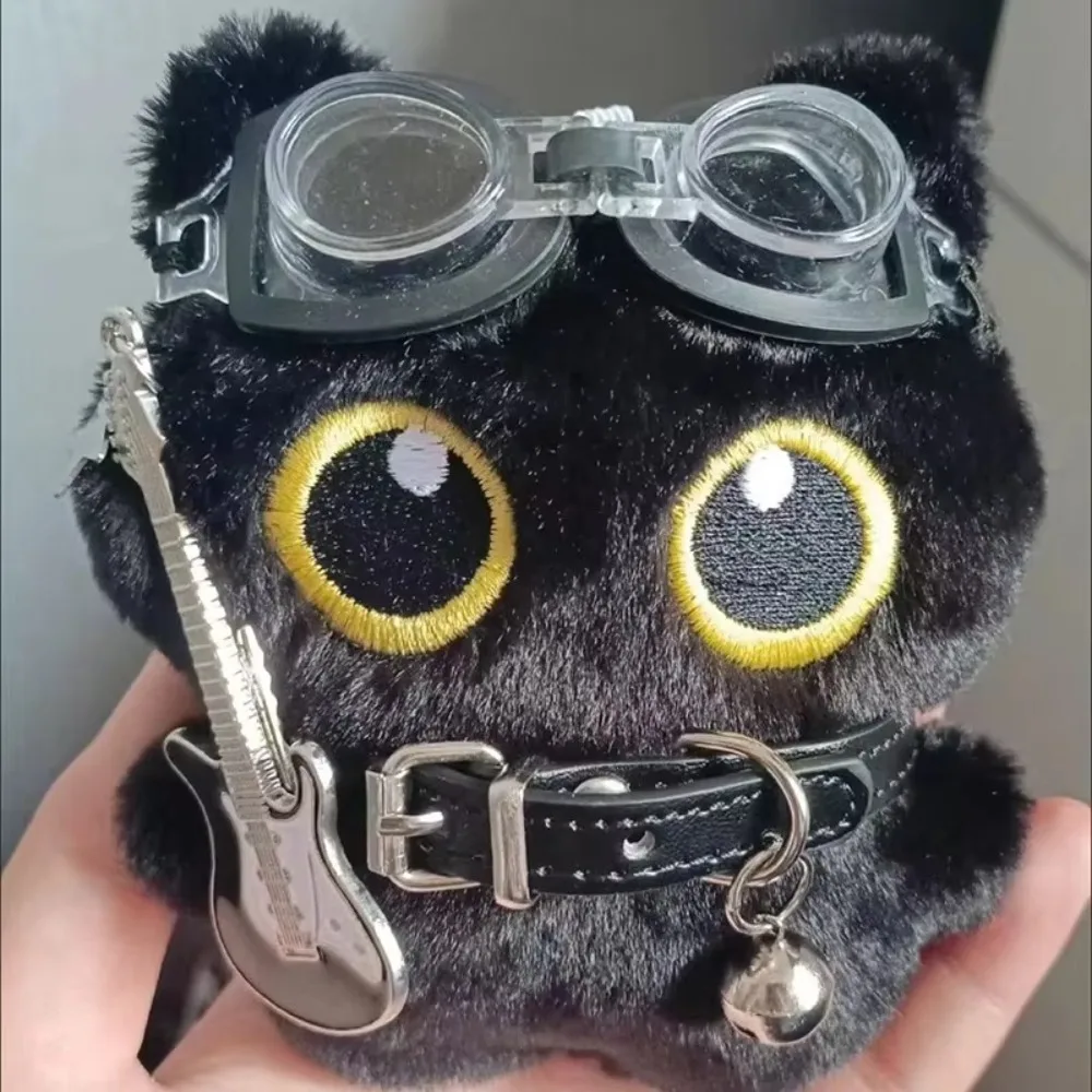 Colgante portátil de peluche gato negro Punk para mochila infantil - imagen 4