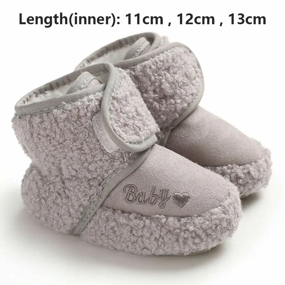 Botines de polar para bebé con cierre de velcro