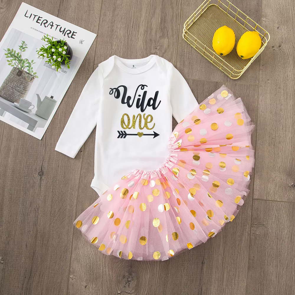 Vestido tutú rosa elegante para bautizo y primer cumpleaños de niña - imagen 5
