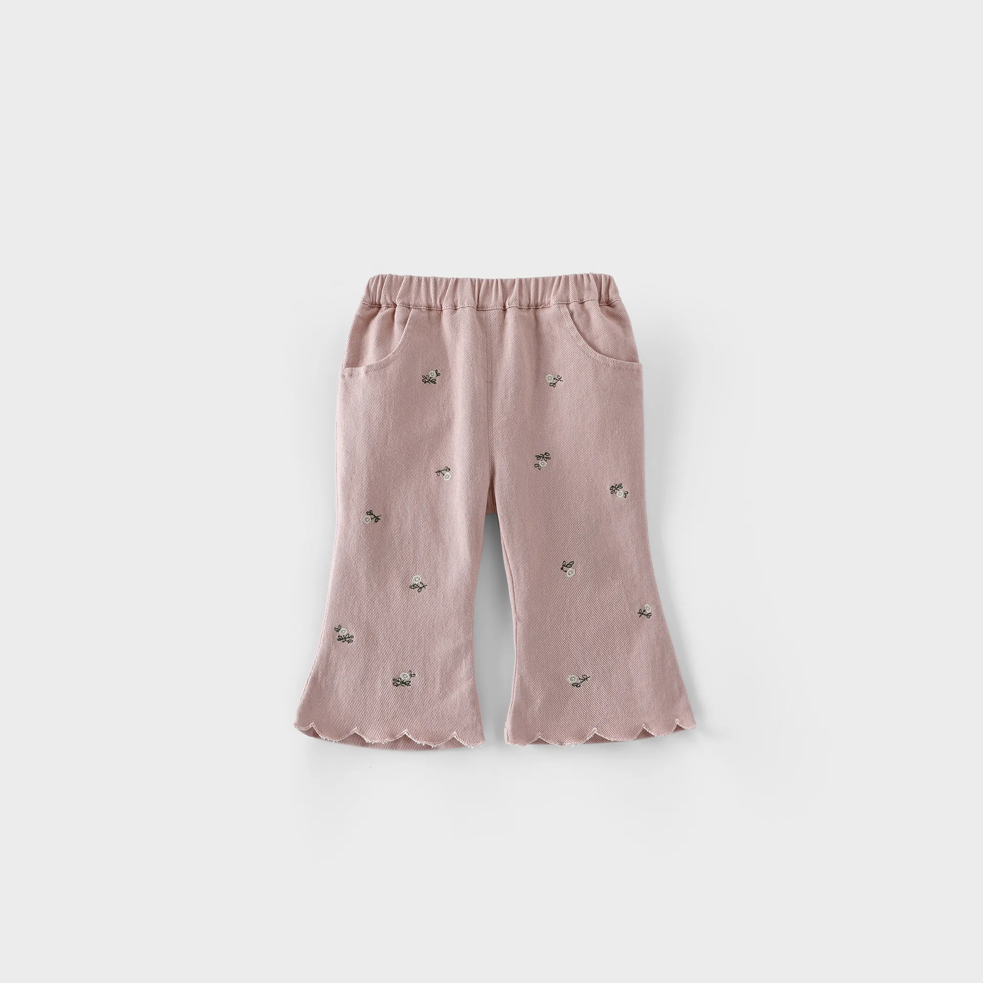 MILANCEL pantalones acampanados de otoño con flores bordadas - imagen 4