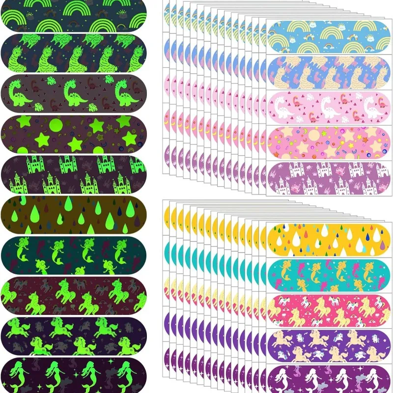 Tiritas infantiles luminosas impermeables de dibujos animados