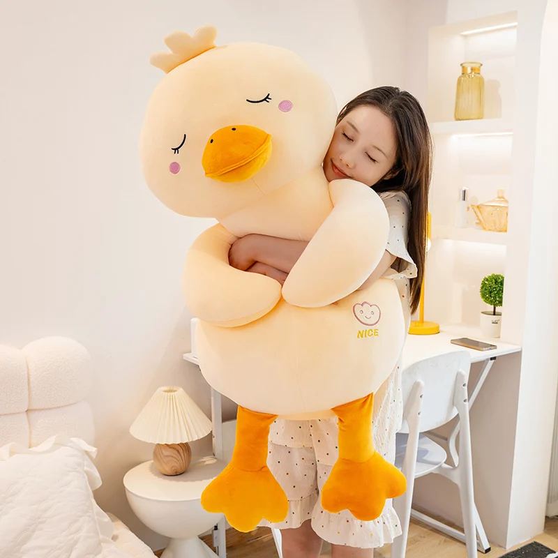 Peluche pato almohada acolchada amarilla para dormir infantil - imagen 4