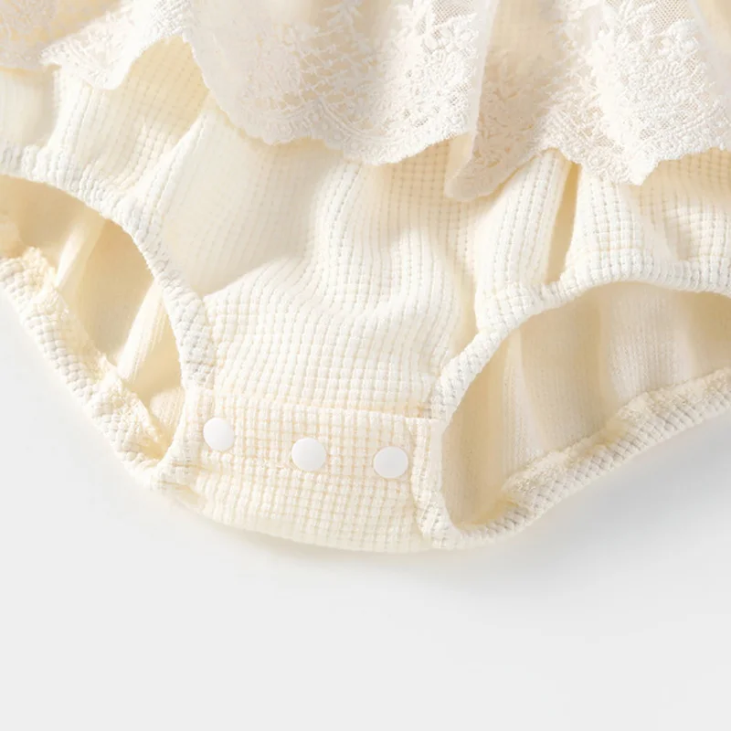Traje de fiesta bebé encaje con falda tutú – Estilo princesa primavera - imagen 5