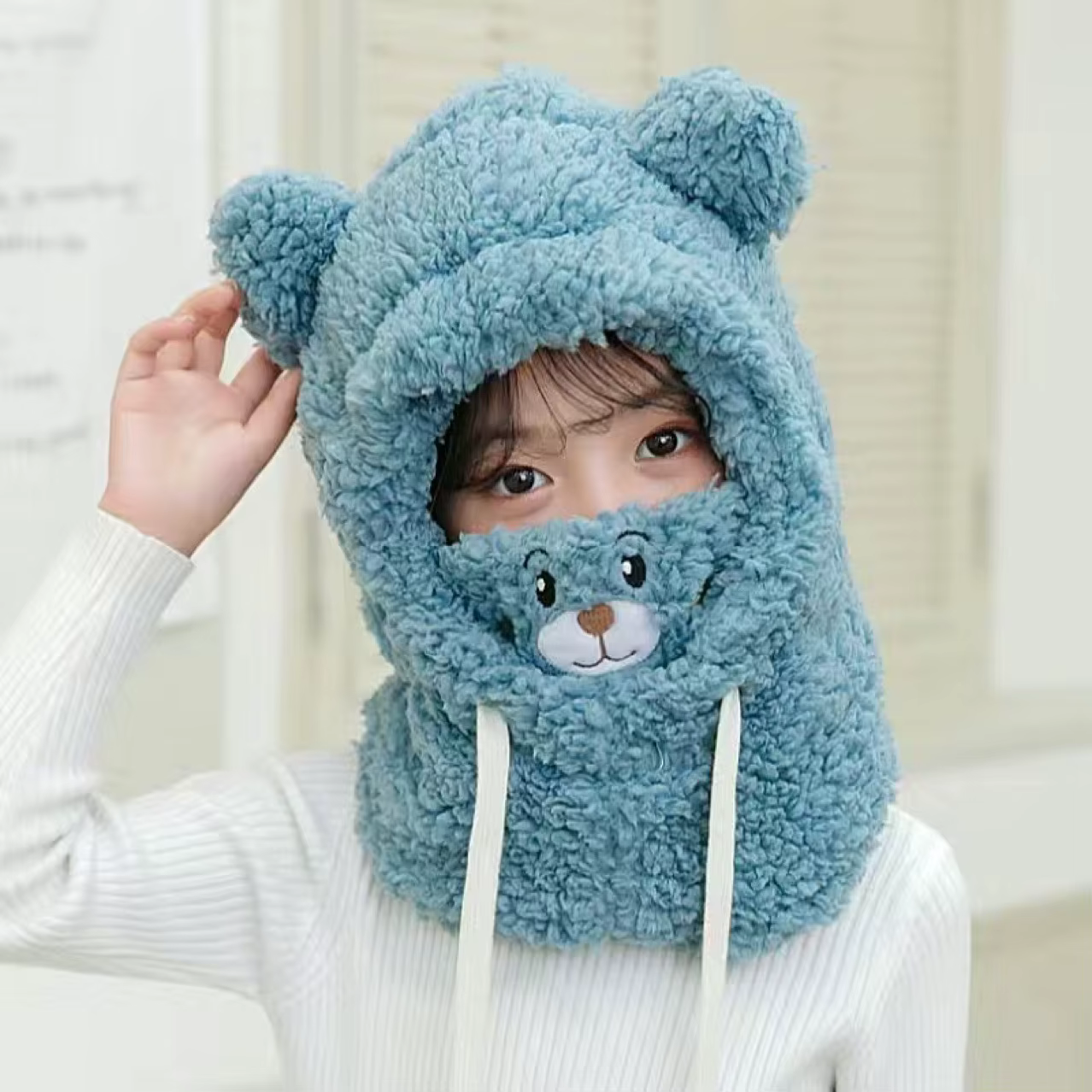 Gorro de felpa con orejeras para niño – Cálido cortavientos invierno - imagen 4
