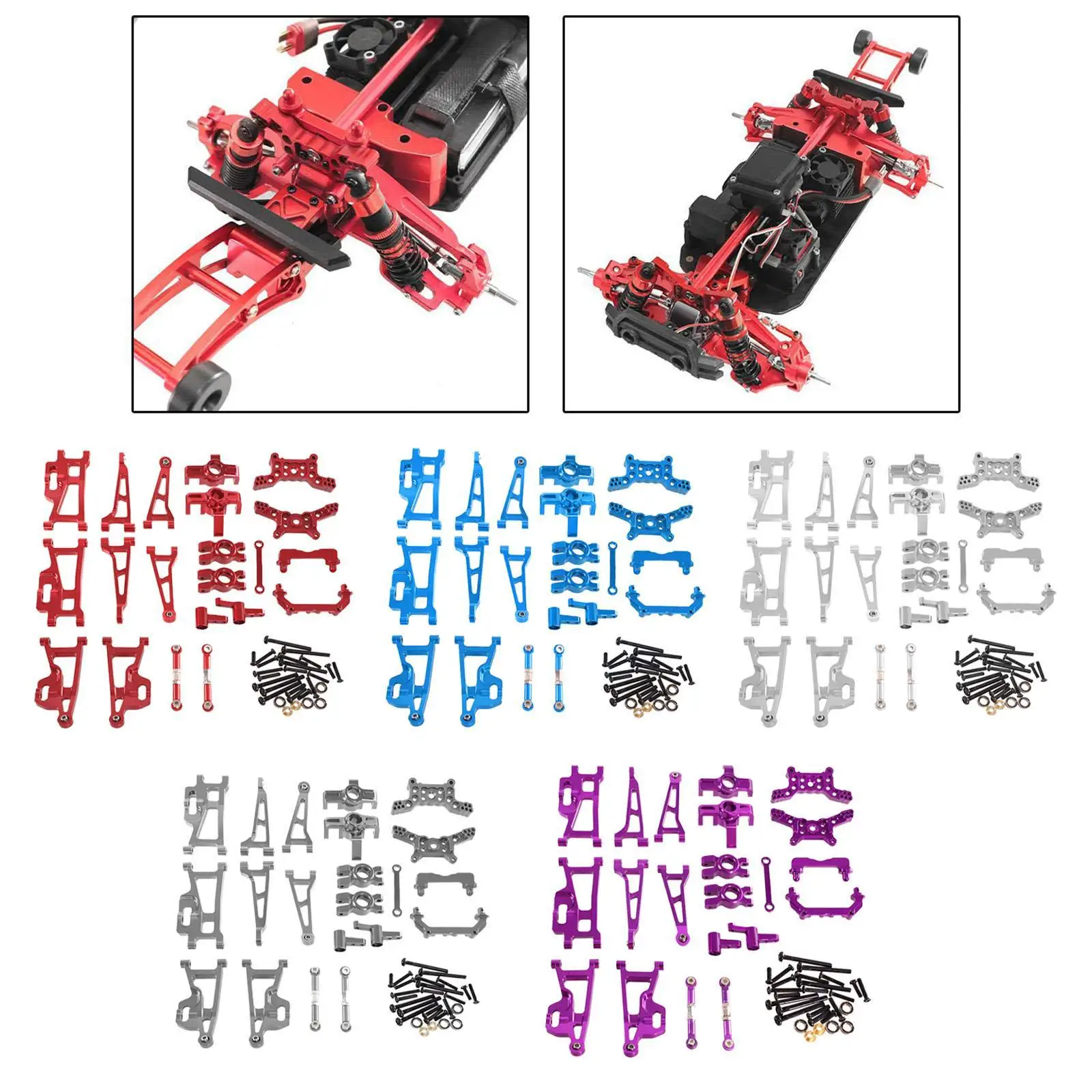 Repuestos coche RC: brazos oscilantes de aluminio para crawler - imagen 2