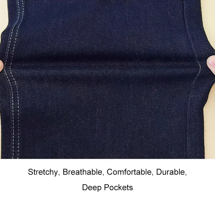 Jeans premamá de cintura alta con elástico y puños cómodos primavera - imagen 4