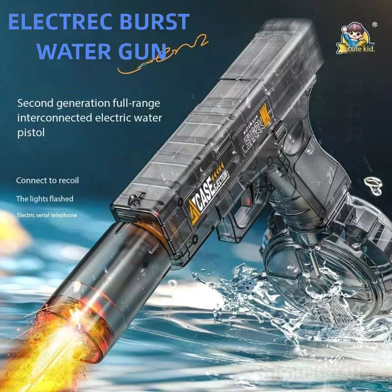 Pistola de agua eléctrica con efecto llama y potente chorro - imagen 3
