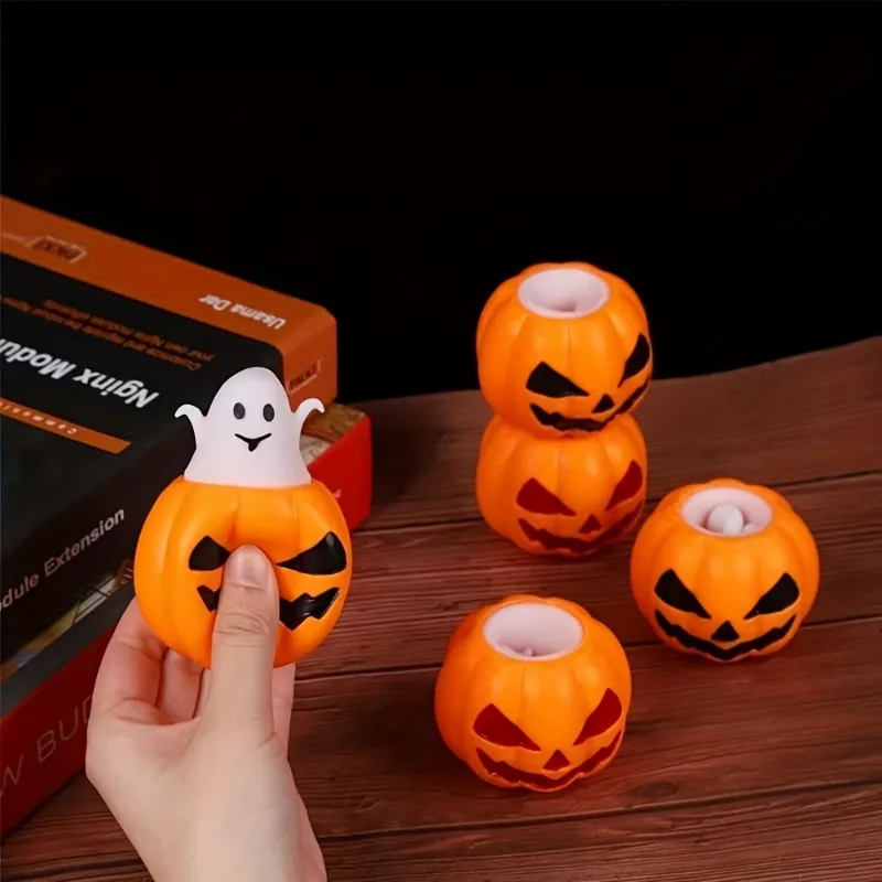 Bola antiestrés calabaza para niños – Juguete Halloween divertido - imagen 3