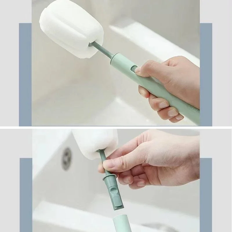Cepillo para biberón y chupete de silicona con cabezal rotatorio - imagen 5