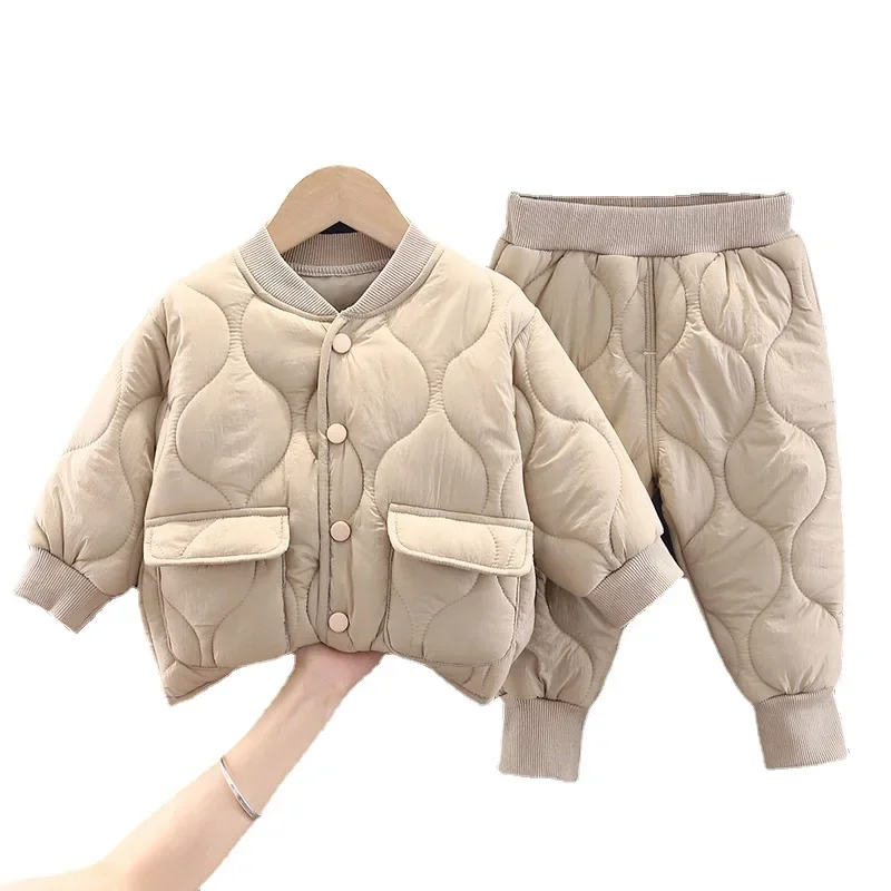 Conjunto chaqueta y pants infantil - Ropa cálida para otoño invierno - imagen 3