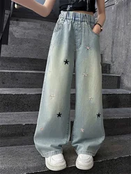 Pantalones vaqueros sueltos para niñas primavera otoño