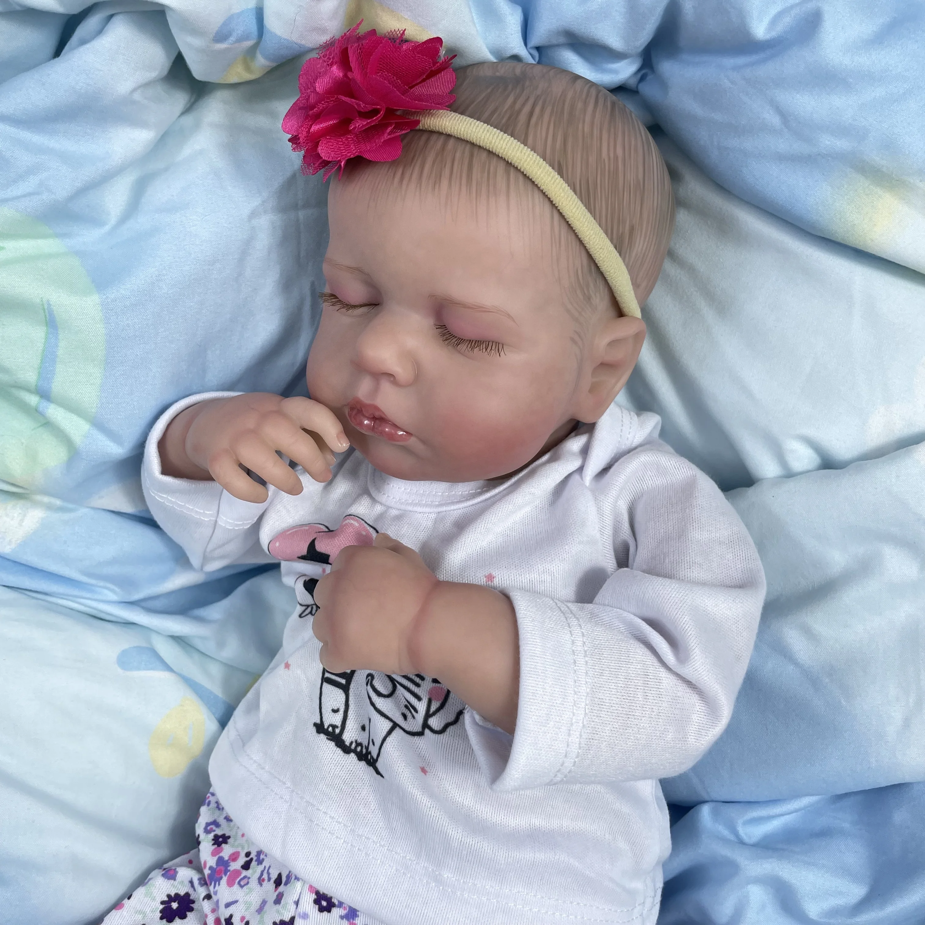LouLou Muñecas Reborn 50CM realista durmiente de silicona para bebé - imagen 2