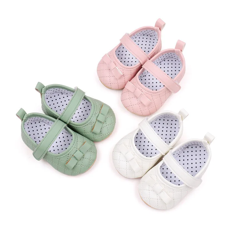 Zapatos de cuero sintético antideslizante para bebé