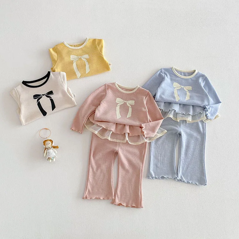 Conjunto primavera niña con sudadera lazo y pantalón - imagen 3