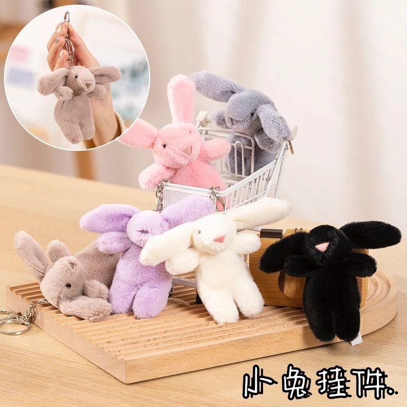 Llavero de peluche de conejo pequeño para niños, regalo